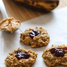 PB & J Healthy Oatmeal Cookies