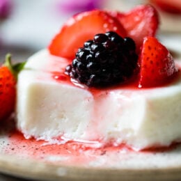 Yogurt Panna Cotta with Macerated Berries