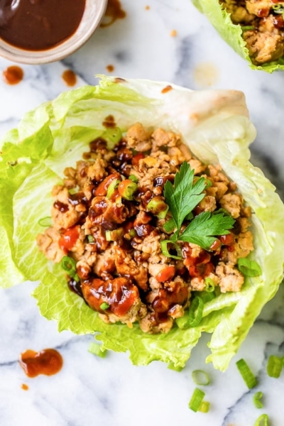 Healthy Asian Chicken Lettuce Wraps - Skinnytaste