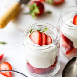 Strawberries and Yogurt Whipped Cream