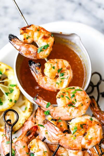 Garlic Butter Grilled Shrimp