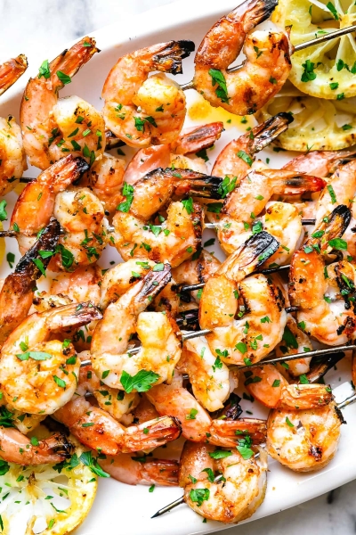 Garlic Butter Grilled Shrimp