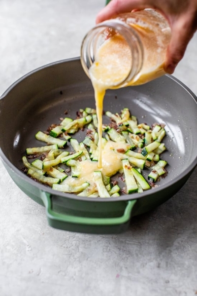 High-Protein Zucchini Omelet for One