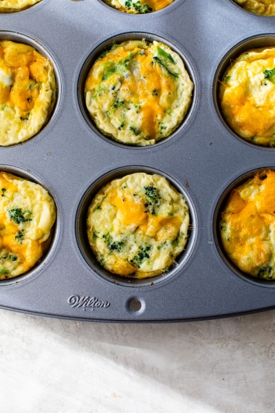 Broccoli and Cheese Egg Muffins