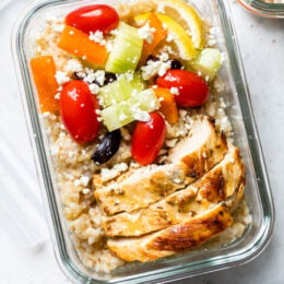 Greek Chicken Meal Prep Rice Bowls