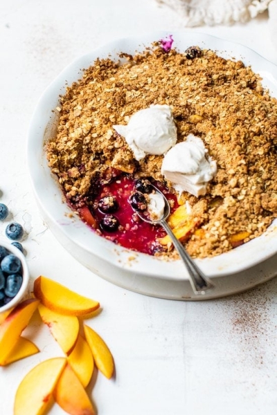 Peach Blueberry Crisp