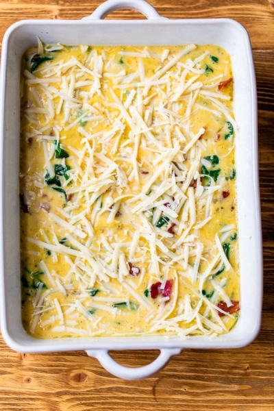 Bacon Spinach Breakfast Casserole with Cheese – Skinnytaste