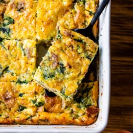 Bacon Spinach Breakfast Casserole with Cheese – Skinnytaste