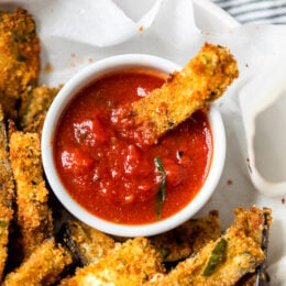 Crispy Eggplant Sticks (Baked or Air Fryer)