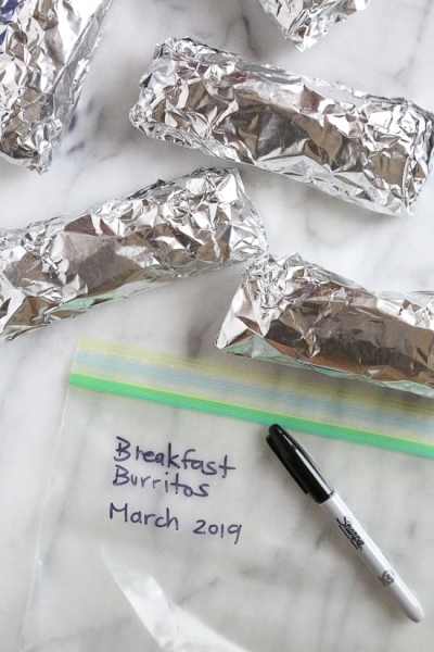 Freezer Breakfast Burritos