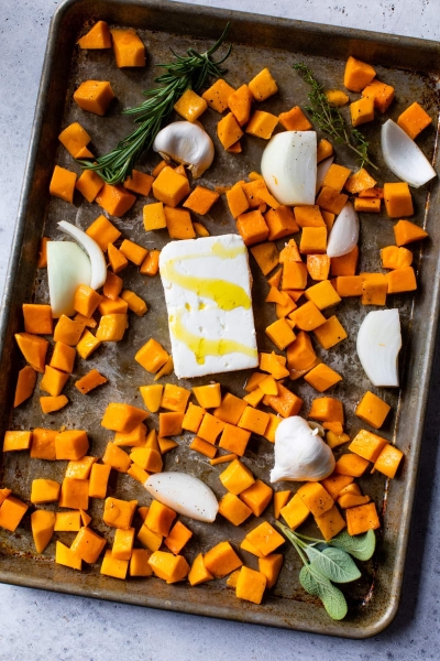 Roasted Butternut Squash Feta Soup