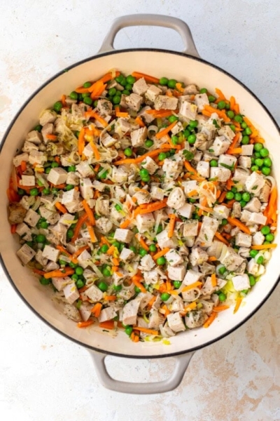 Leftover Turkey Pot Pie Gratin