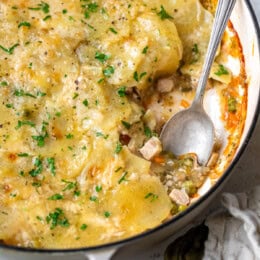 Leftover Turkey Pot Pie Gratin