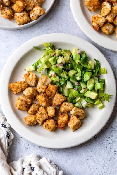 Air Fryer Breaded Chicken Breast Bites