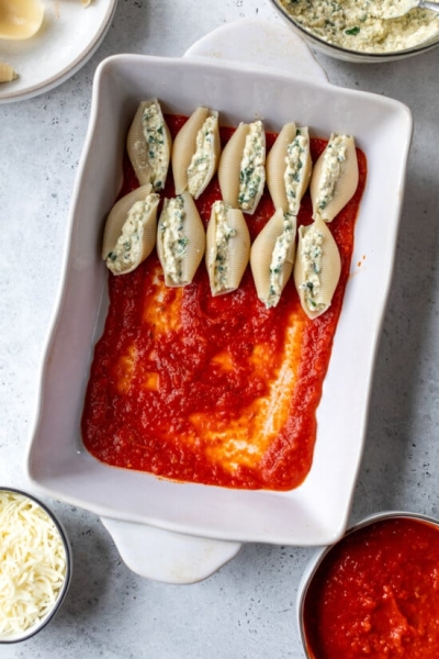 Cottage Cheese Stuffed Shells