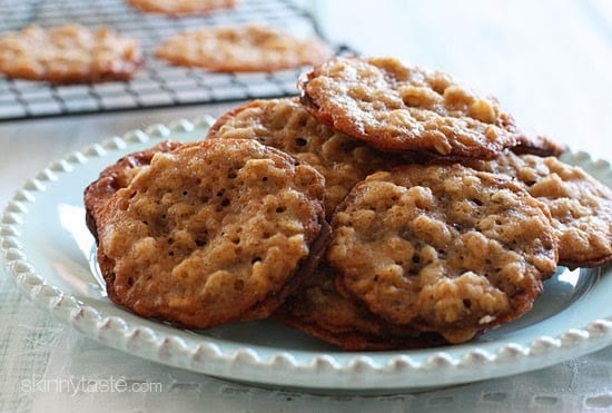 Dark Chocolate Oatmeal Lace Cookies