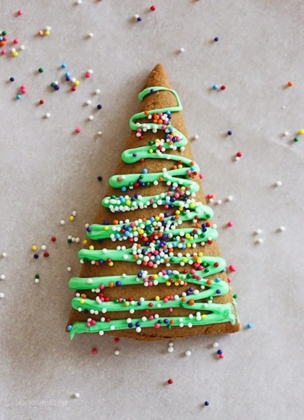 Gingerbread Christmas Tree Cookies