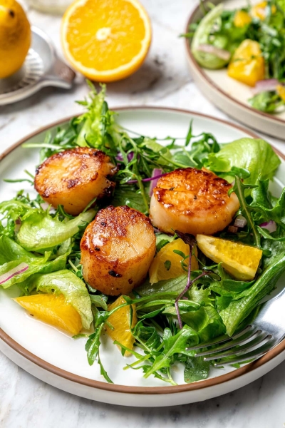 Pan Seared Scallop Salad With Citrus Vinaigrette