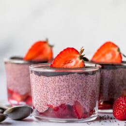 Chocolate-Covered Strawberry Chia Pudding