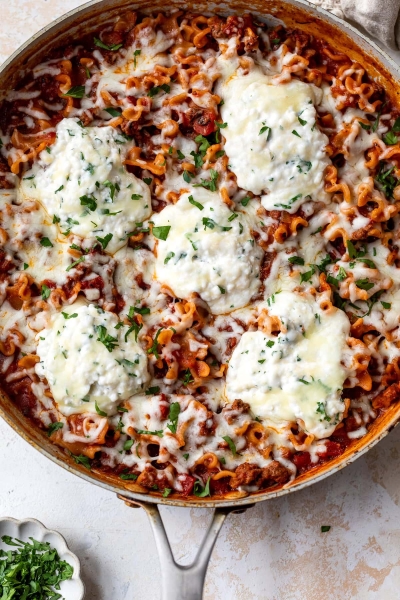 One-Skillet Lasagna | High-Protein Dinner Idea