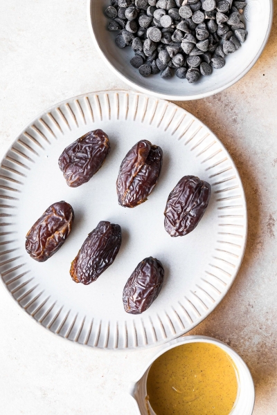 Peanut Butter Chocolate Covered Stuffed Dates