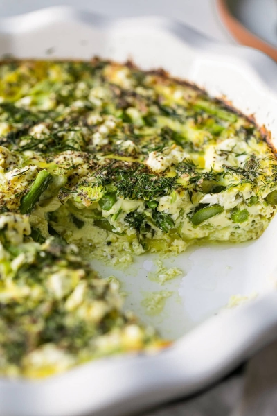 Spring Vegetable Crustless Quiche