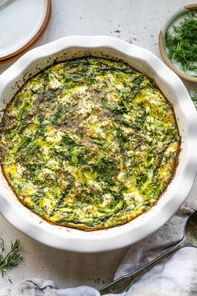 Spring Vegetable Crustless Quiche