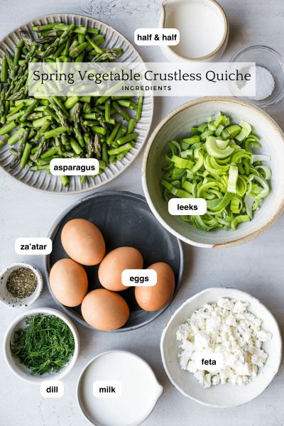 Spring Vegetable Crustless Quiche