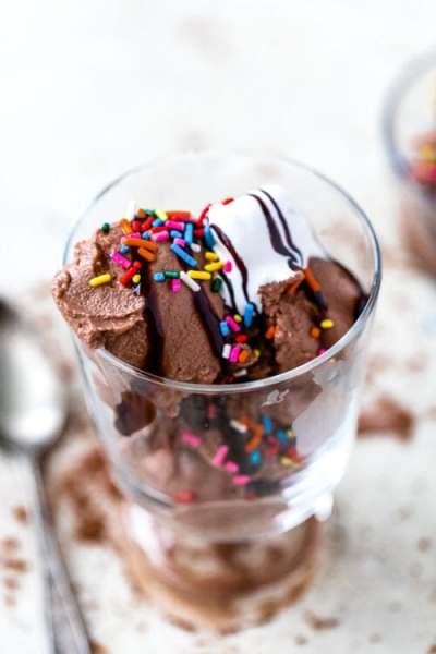 Chocolate Frozen Yogurt in the Ninja™ CREAMi®