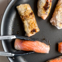 Crispy Salmon Spring Rolls (Gluten-Free!)