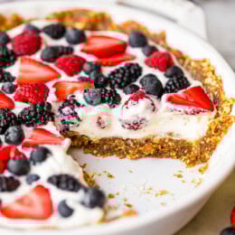 No-Bake Yogurt Pie with Date-Nut Crust