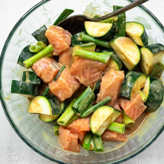 Miso Salmon Skewers